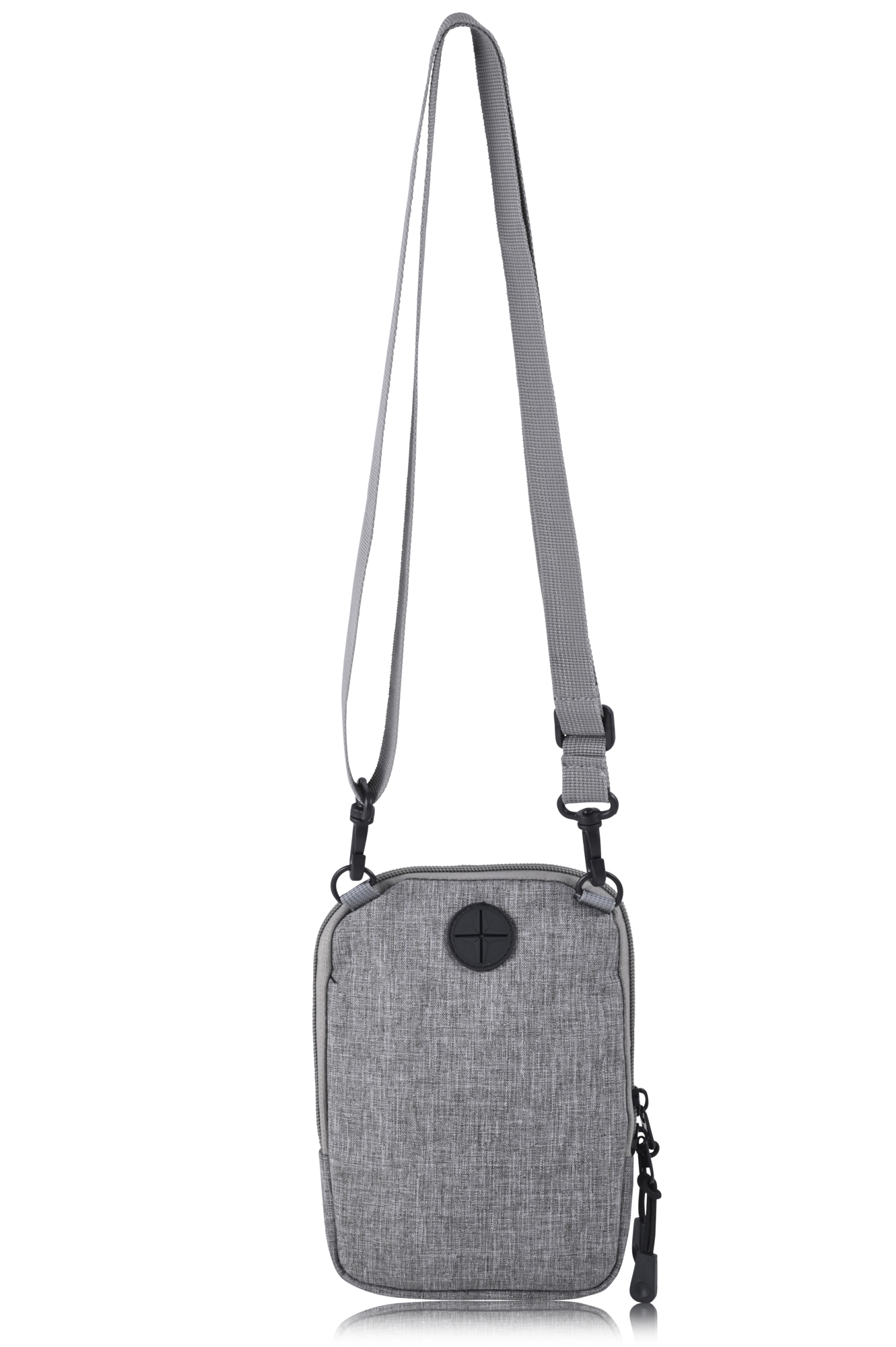 Men's Small Messenger Crossbody Shoulder Bag 4 Compartments Detachable